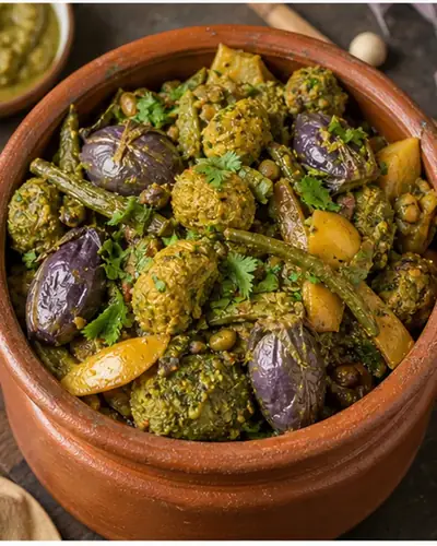 Undhiyu (Gujarati Mixed Vegetable Pot)