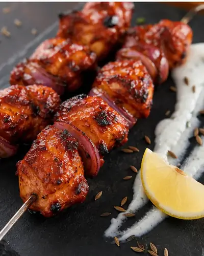 Harissa Chicken Skewers