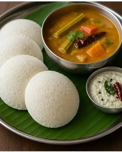 Idli with Sambar