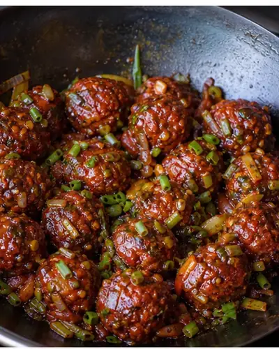 Veg Manchurian (Dry Baked)