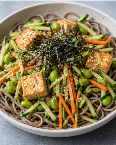 Cold Soba Tofu Salad