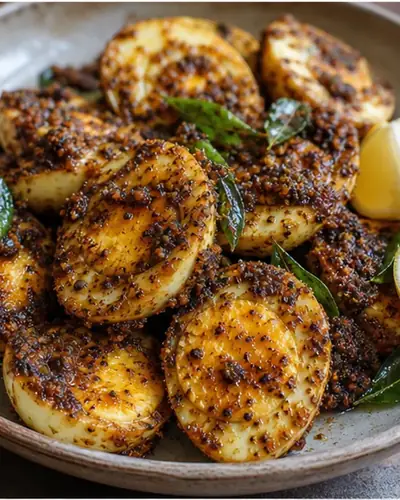Kerala Pepper Egg Fry (Mutta Varuthathu)