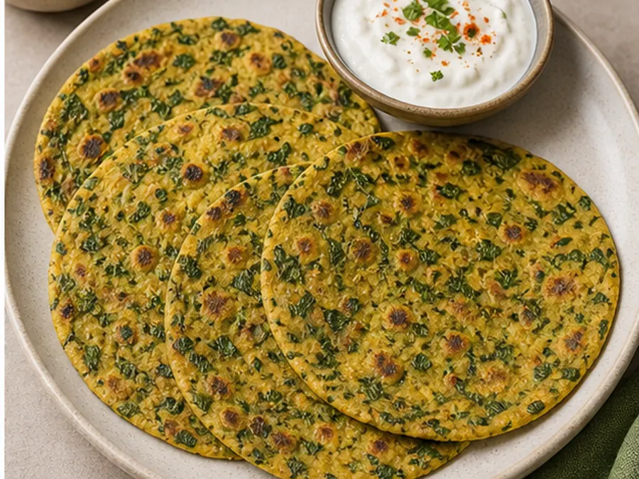 Keto Almond Methi Thepla
