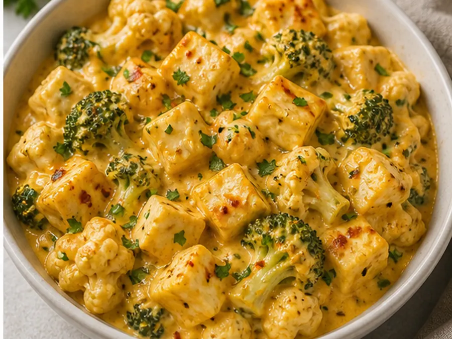 Keto Cauliflower Paneer Mac