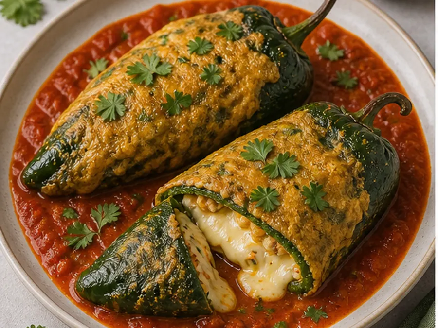Keto Cheese Chiles Rellenos