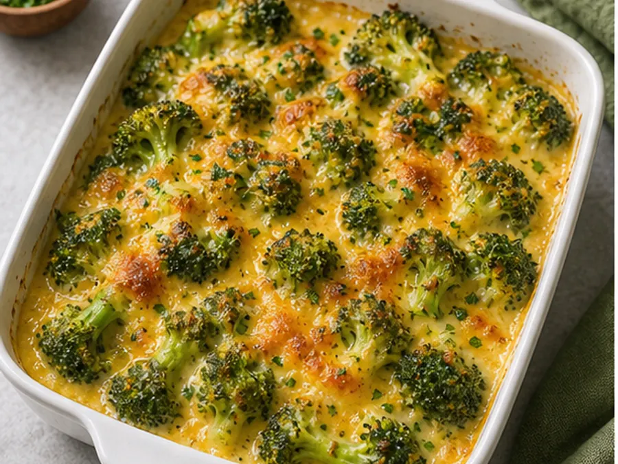 Keto Cheesy Broccoli Bake