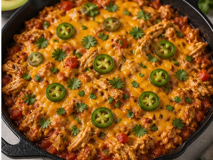 Keto Chicken Enchilada Skillet