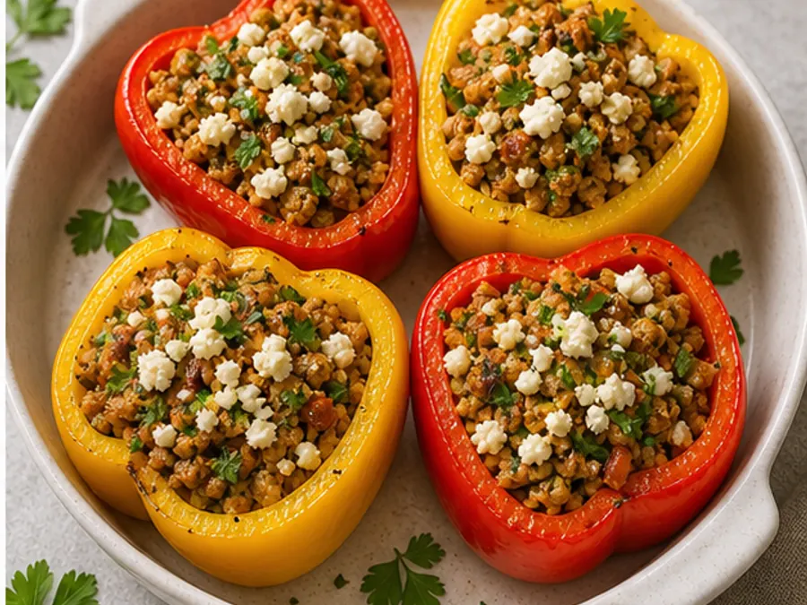 Keto Chicken Stuffed Bell Peppers