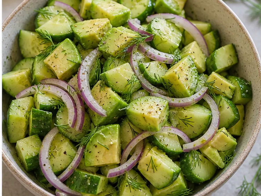 Keto Cucumber Avocado Salad