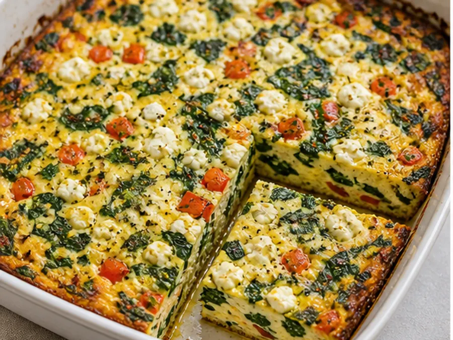 Keto Feta Egg Bake