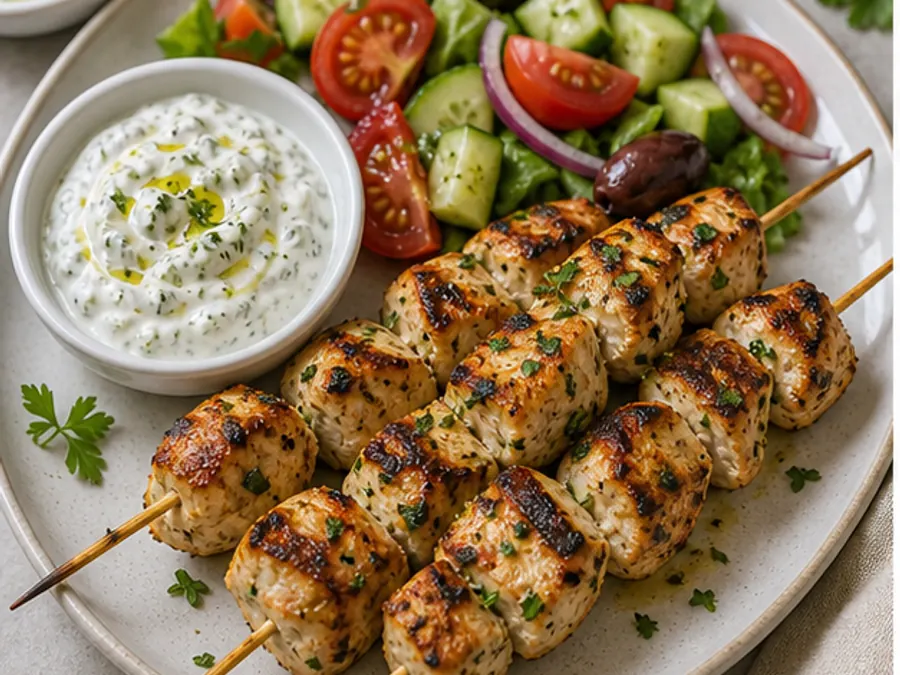 Keto Greek Chicken Souvlaki