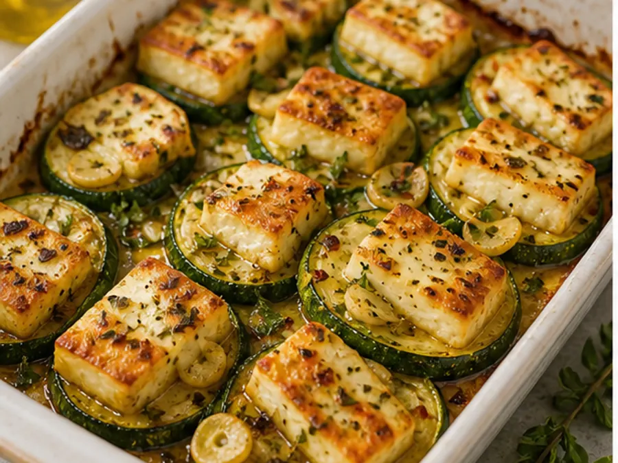Keto Halloumi Zucchini Bake