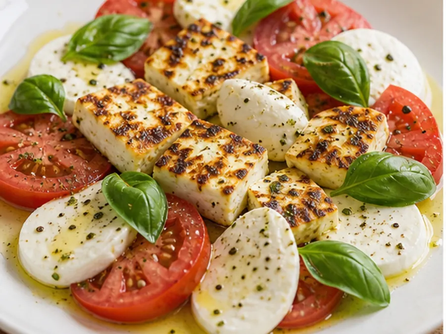 Keto Paneer Caprese Salad