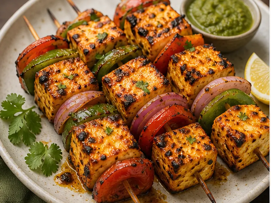 Keto Paneer Tikka Skewers