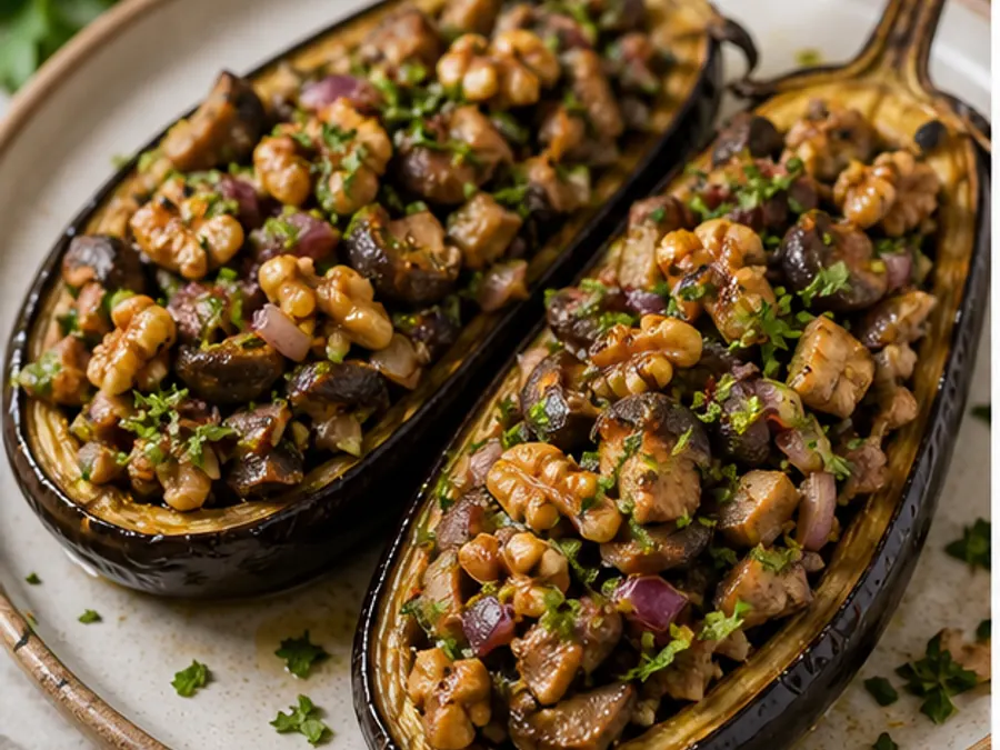 Keto Stuffed Eggplant