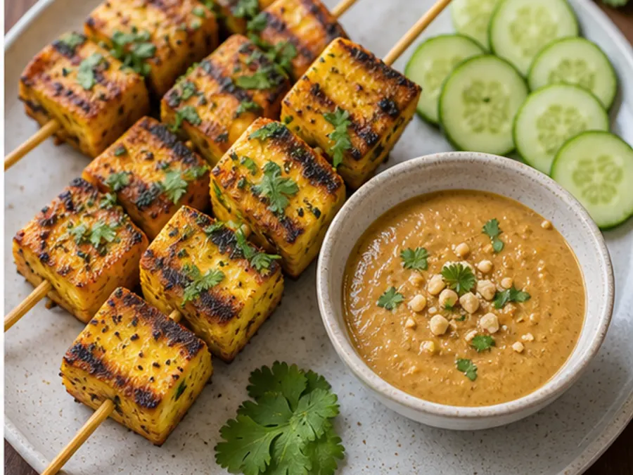 Keto Thai Paneer Satay