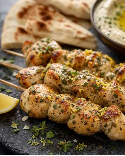 Lemon Herb Chicken Skewers