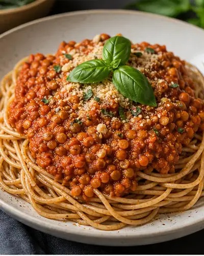 Red Lentil Bolognese