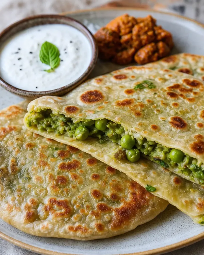 Green Pea Paratha