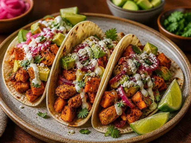 Chicken & Sweet Potato Tacos (Spicy)