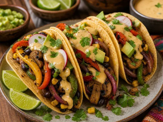 Veggie Tacos with Queso