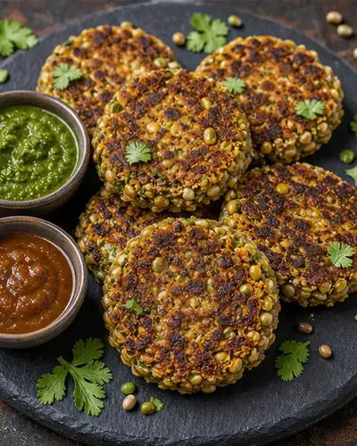 Moong Sprout Tikki (Pan-Toasted)