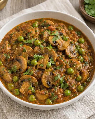 Mushroom Matar Masala
