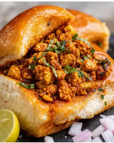 Paneer Bhurji Pav (Mumbai Street)