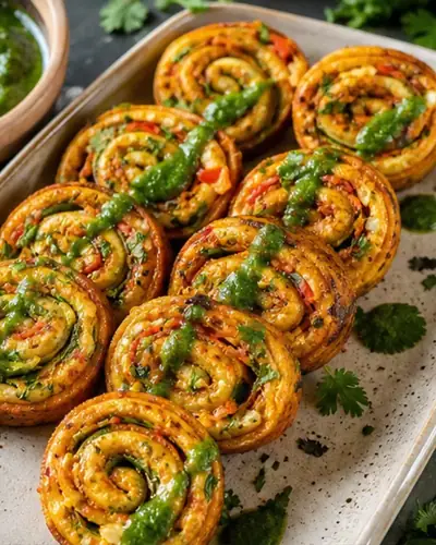 Paneer Pinwheel Bites