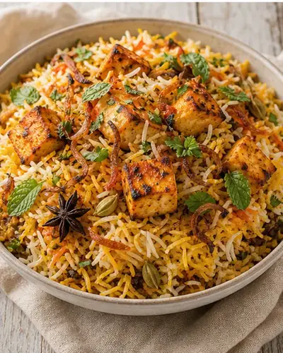 Paneer Tikka Biryani