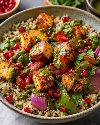 Paneer Tikka Quinoa Bowl