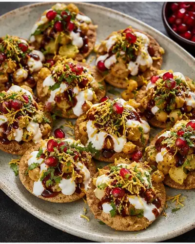 Protein Papdi Chaat