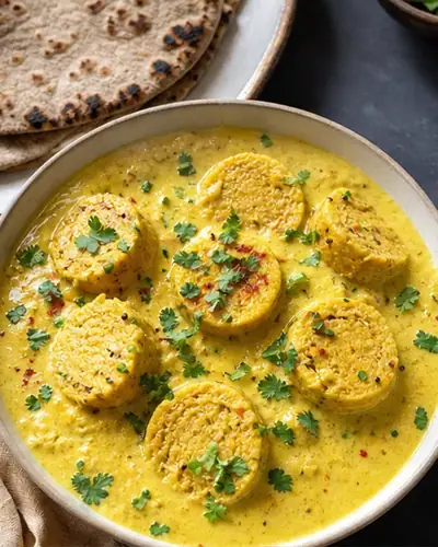 Gatta Curry (Rajasthani Besan Dumplings)