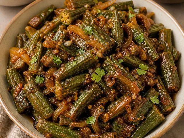 Sindhi Meethi Bhindi (Sweet-Sour Okra)