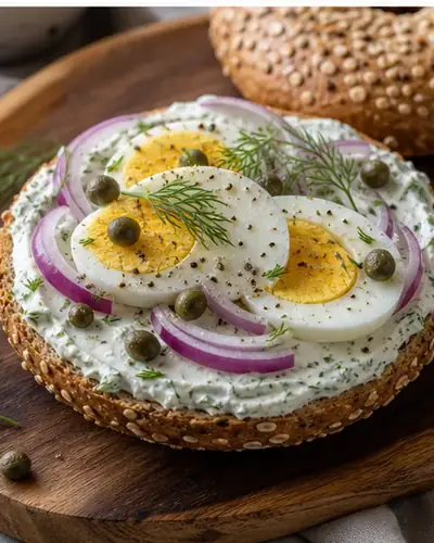 Smoked Salmon-Style Cream Cheese Bagel (Egg HP)