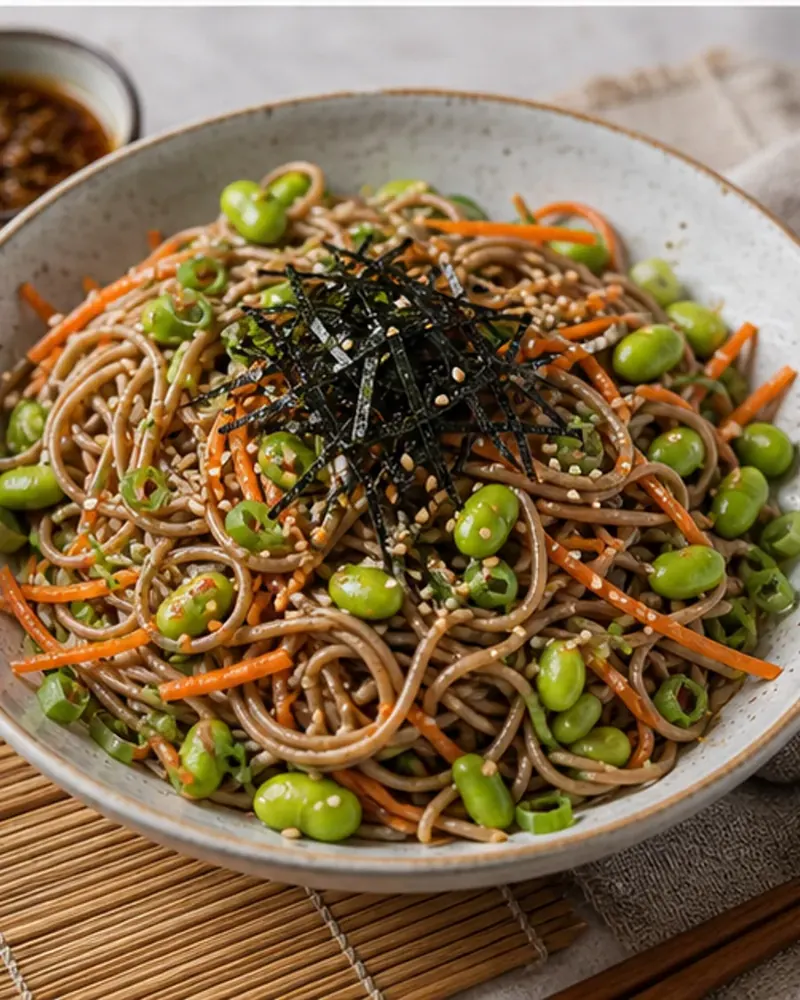 Cold Soba with Edamame + Sesame