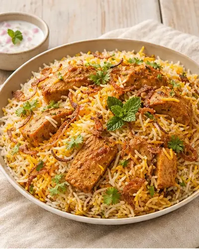 Soya Chaap Biryani