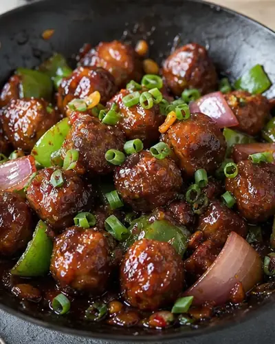Soya Chunk Manchurian (Dry)