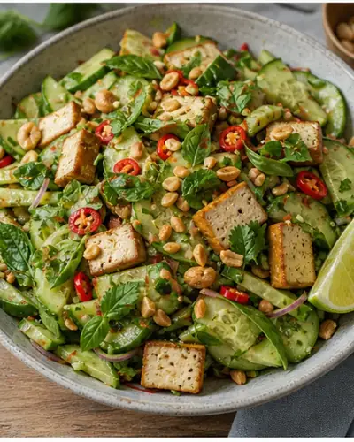 Thai Cucumber Tofu Salad