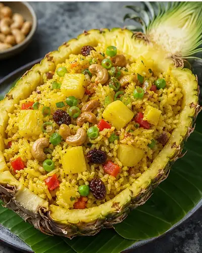Thai Pineapple Rice (Vegetarian)