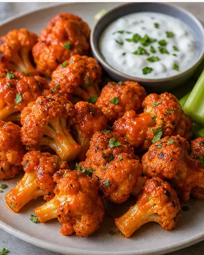 Baked Cauliflower Buffalo Wings
