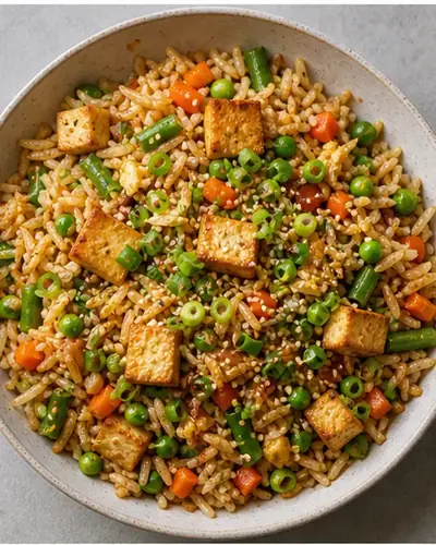 Veg Fried Rice with Tofu