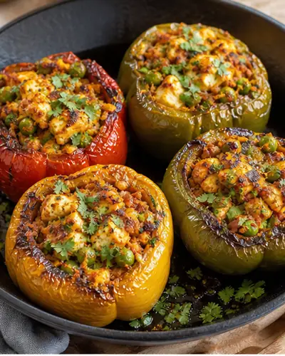 Bharwa Capsicum (Stuffed Bell Pepper)