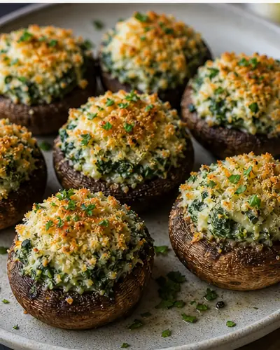 Spinach-Stuffed Mushrooms