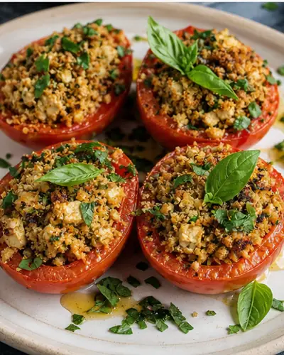 Tofu-Stuffed Roma Tomatoes