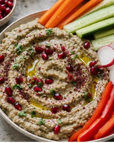 Smoky Baba Ganoush + Crudités