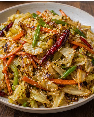 Garlic Cabbage Stir-Fry