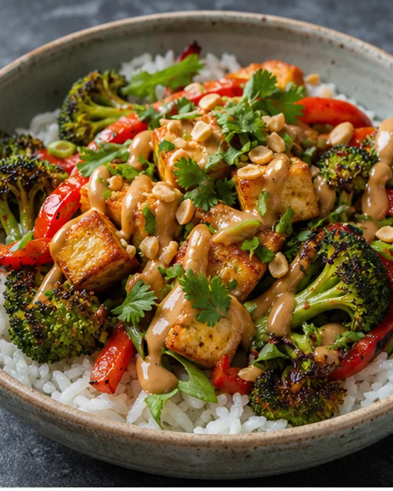 Coconut Rice + Charred Veg Bowl
