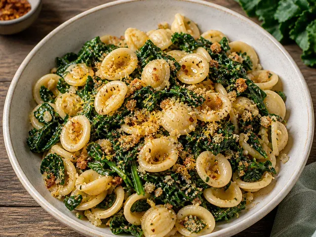 Vegan Orecchiette with Greens