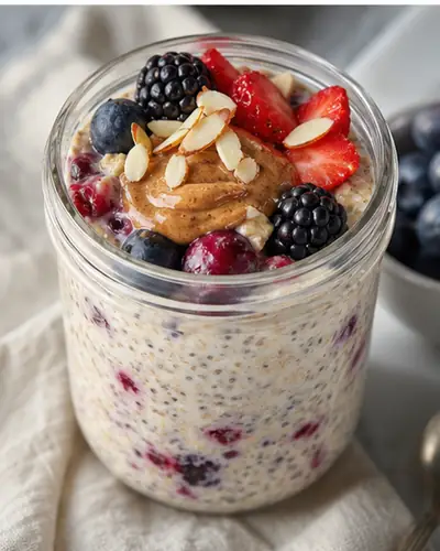 Berry Almond Overnight Oats
